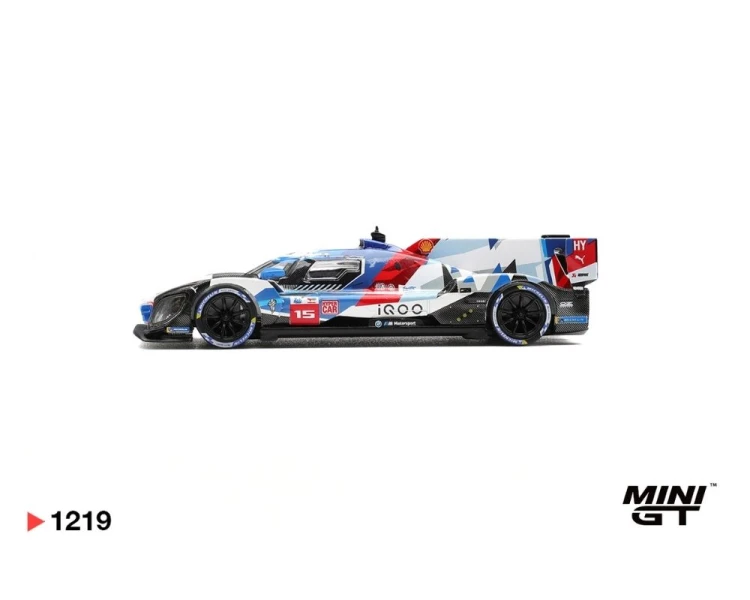 Mini GT #1219 BMW M Hybrid V8 Hypercar #15 BMW M TEAM WRT 2024 Le Mans 24 Hrs MGT01219
