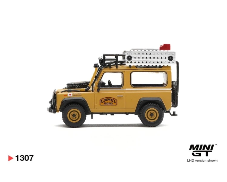 Mini GT #1307 Land Rover Defender 90 1985 Camel Trophy Borneo Team Japan MGT01307