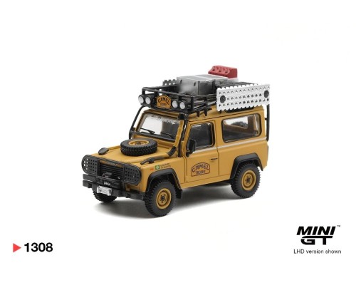 Mini GT #1308 Land Rover Defender 90 1985 Camel Trophy Borneo Team Brazil MGT01308