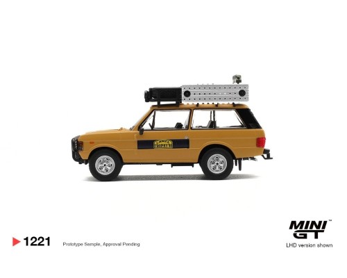 Mini GT #1221 Range Rover 1981 Camel Trophy Sumatra K.Stoppa and A.Valldorf MGT01221