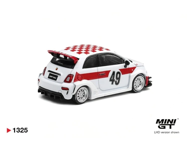 Mini GT #1325 Fiat 595 Abarth LB-Works X Abas Works 1000 TC Tribute MGT01325