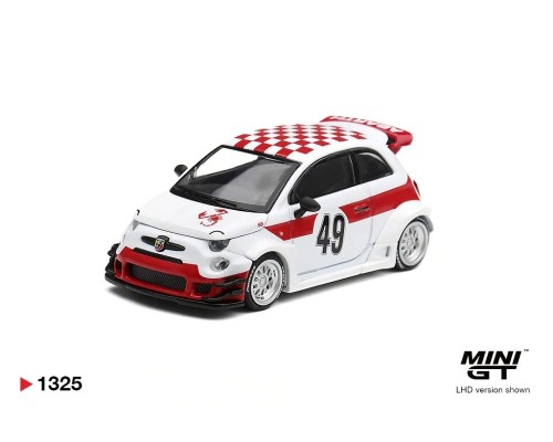 Mini GT #1325 Fiat 595 Abarth LB-Works X Abas Works 1000 TC Tribute MGT01325