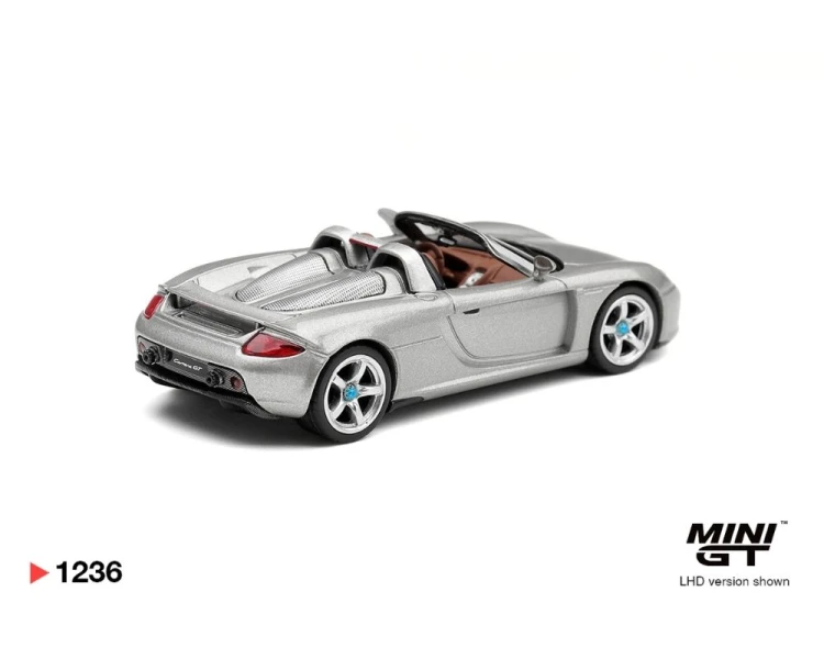 Mini GT #1236 Porsche Carrera GT Silver Metallic MGT01236