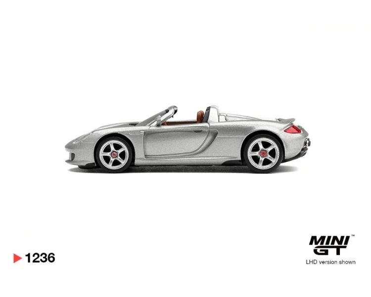 Mini GT #1236 Porsche Carrera GT Silver Metallic MGT01236
