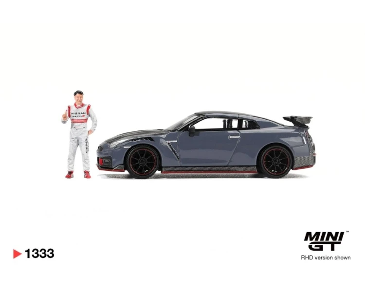 Mini GT #1333 Nissan GT-R Nismo Tsukuba Production Car Lap Record Matsuda with Figure MGT01333