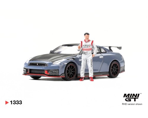Mini GT #1333 Nissan GT-R Nismo Tsukuba Production Car Lap Record Matsuda with Figure MGT01333