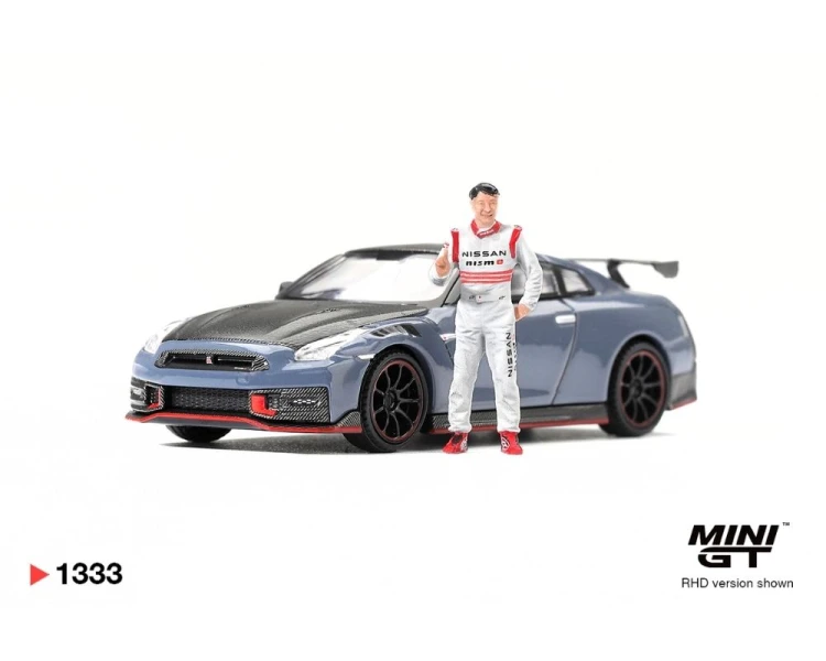 Mini GT #1333 Nissan GT-R Nismo Tsukuba Production Car Lap Record Matsuda with Figure MGT01333
