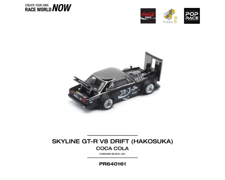 Pop Race Nissan Skyline GT-R Drift Hakosuka Coca-Cola Zero JP Black Chrome PR640161