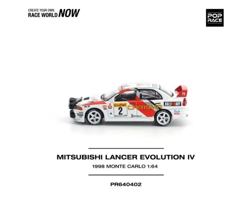 Pop Race Mitsubishi Lancer Evolution IV Monte Carlo Rally 1998 PR640402
