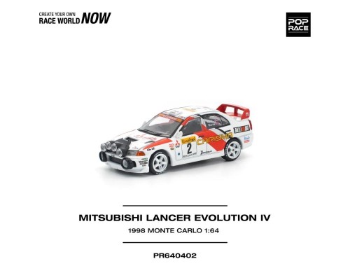 Pop Race Mitsubishi Lancer Evolution IV Monte Carlo Rally 1998 PR640402