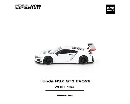 Pop Race Honda NSX GT3 EVO22 White PR640280