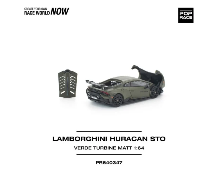 Pop Race Lamborghini Huracan STO Verde Turbine Matt PR640347