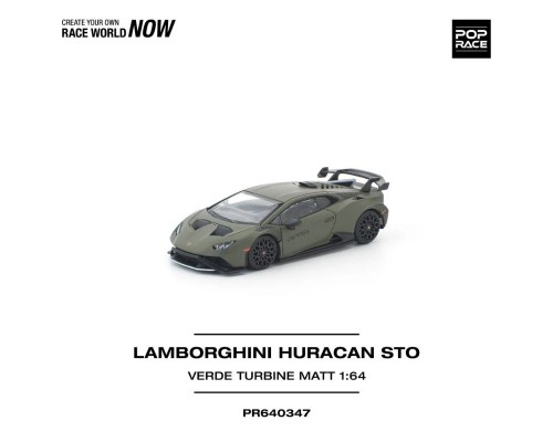 Pop Race Lamborghini Huracan STO Verde Turbine Matt PR640347