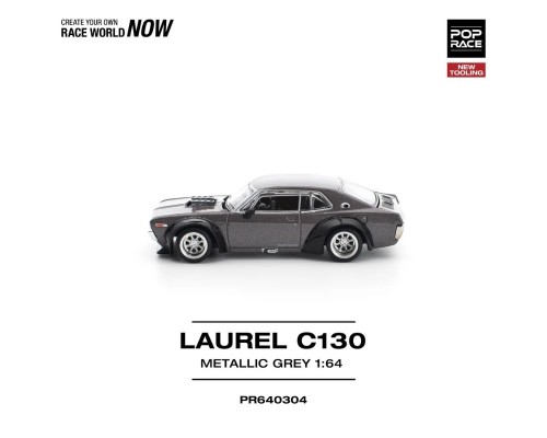 Pop Race Nissan Laurel C130 Metallic Grey PR640304