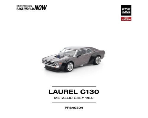 Pop Race Nissan Laurel C130 Metallic Grey PR640304