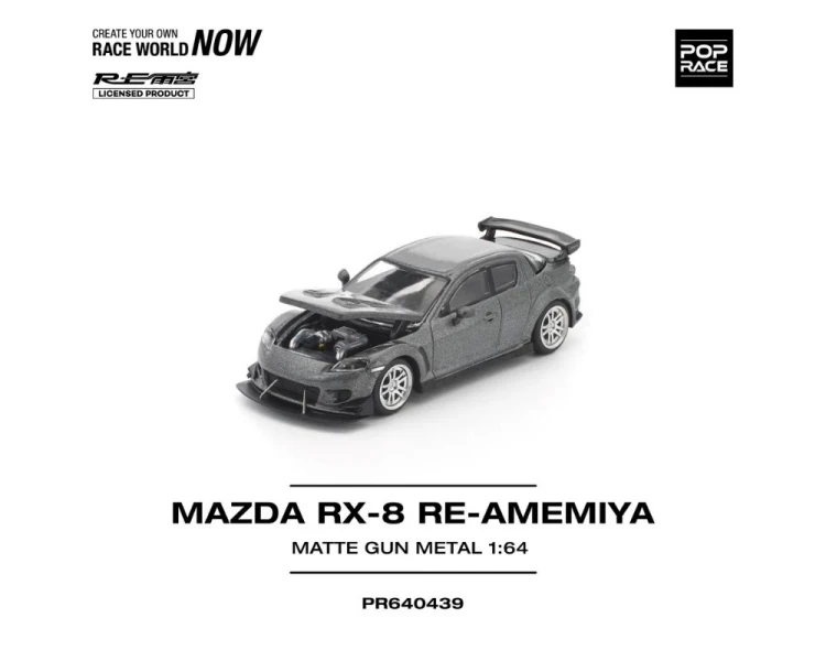 Pop Race Mazda RX-8 RE-Amemiya Gun Metal PR640439