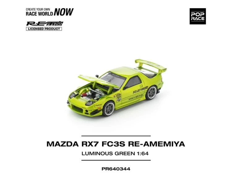 Pop Race Mazda RX7 FC3S RE-Amemiya Luminous Green PR640344