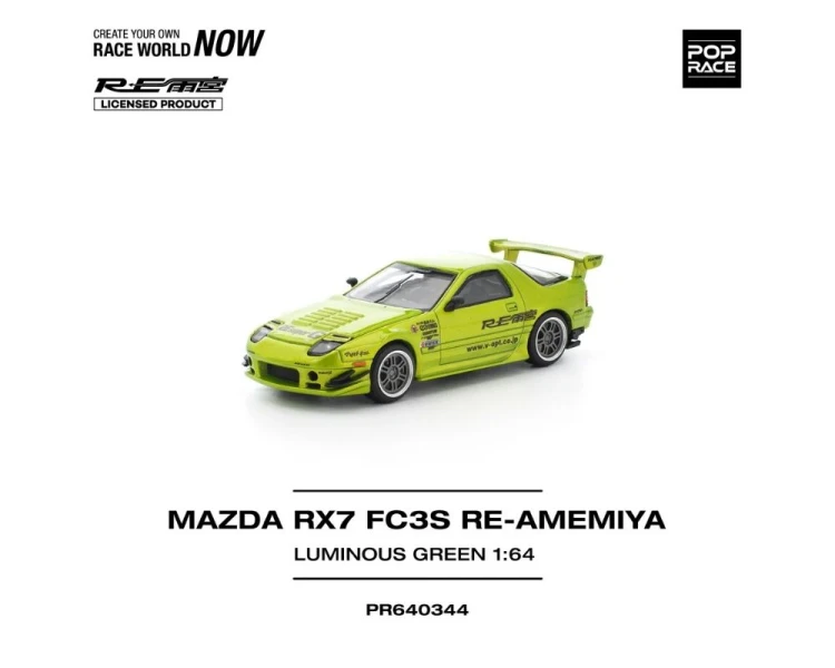 Pop Race Mazda RX7 FC3S RE-Amemiya Luminous Green PR640344