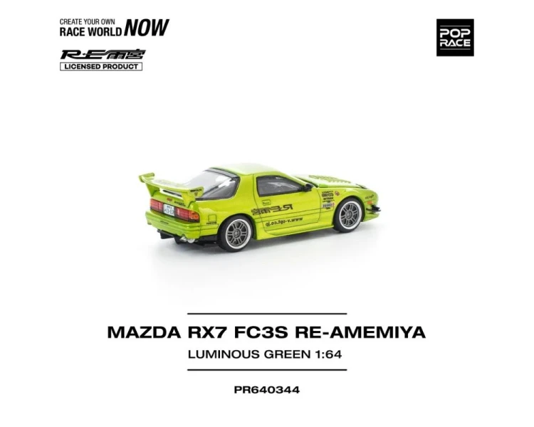 Pop Race Mazda RX7 FC3S RE-Amemiya Luminous Green PR640344