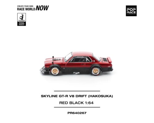 Pop Race Nissan Skyline GT-R V8 Drift Hakosuka Black Red PR640267