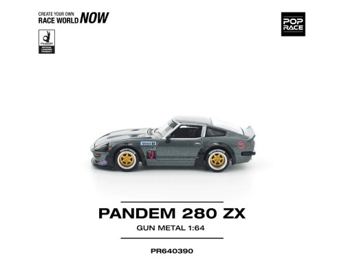 Pop Race Pandem Nissan 280 ZX Gun Metal PR640390