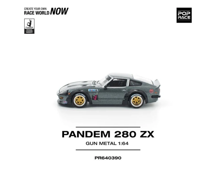 Pop Race Pandem Nissan 280 ZX Gun Metal PR640390
