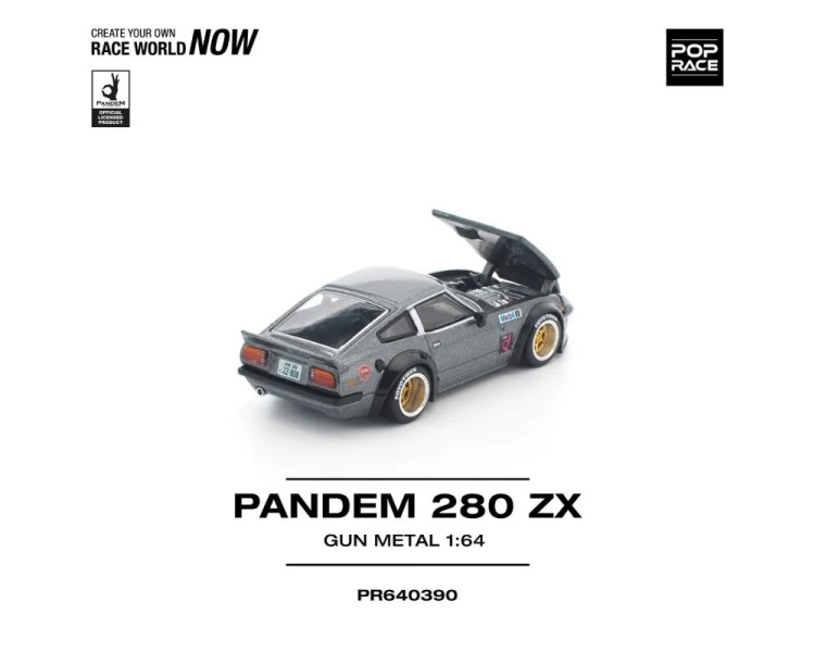 Pop Race Pandem Nissan 280 ZX Gun Metal PR640390
