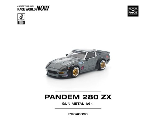 Pop Race Pandem Nissan 280 ZX Gun Metal PR640390
