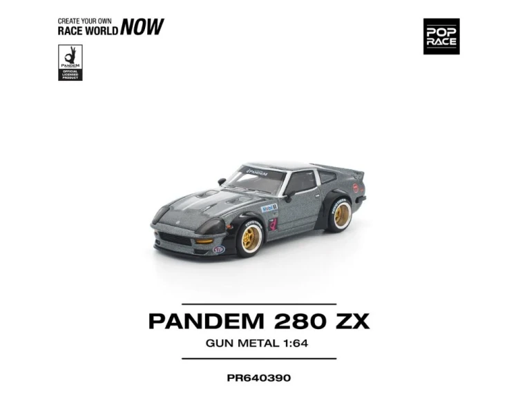 Pop Race Pandem Nissan 280 ZX Gun Metal PR640390