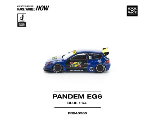 Pop Race Pandem Honda Civic EG6 Blue Black PR640365