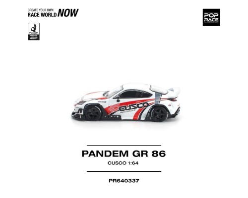 Pop Race Pandem Toyota GR86 Cusco White Red PR640337
