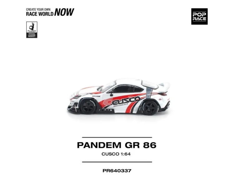 Pop Race Pandem Toyota GR86 Cusco White Red PR640337