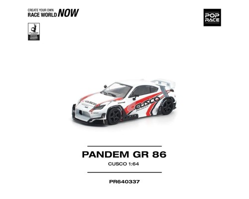 Pop Race Pandem Toyota GR86 Cusco White Red PR640337