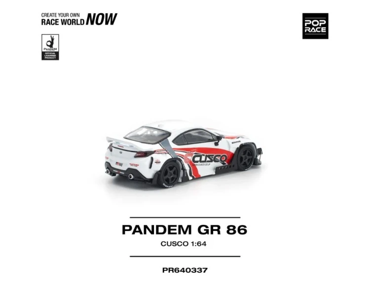 Pop Race Pandem Toyota GR86 Cusco White Red PR640337