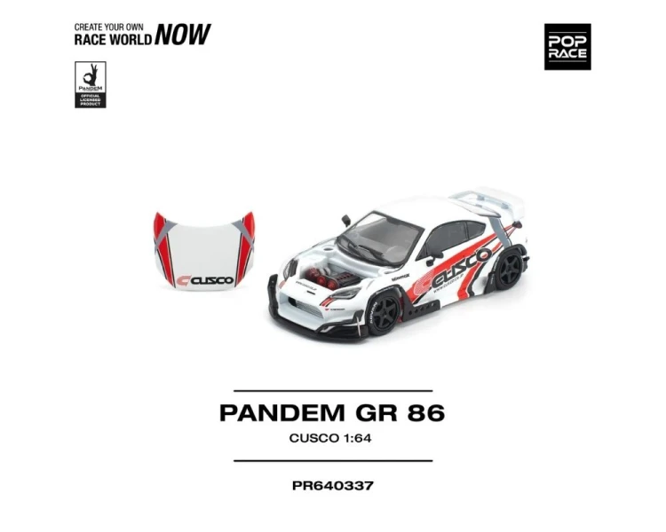 Pop Race Pandem Toyota GR86 Cusco White Red PR640337