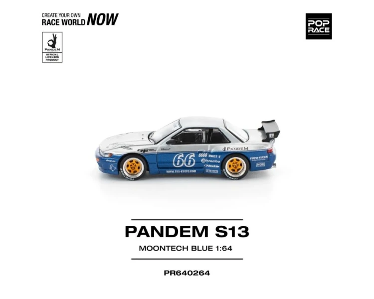 Pop Race Pandem Nissan Silvia S13 Moontech Blue PR640264