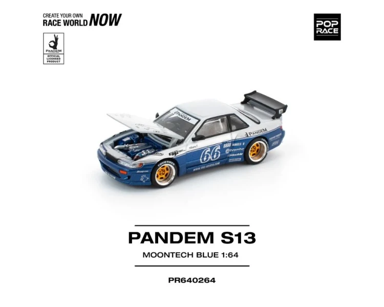 Pop Race Pandem Nissan Silvia S13 Moontech Blue PR640264
