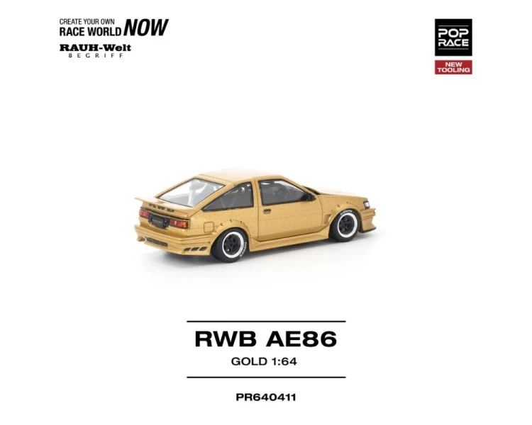 Pop Race Toyota RWB AE86 Gold PR640411