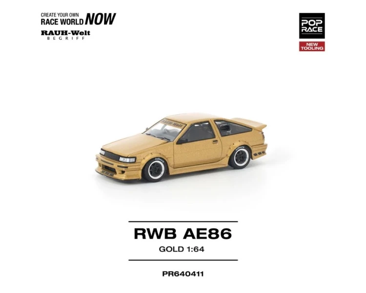 Pop Race Toyota RWB AE86 Gold PR640411