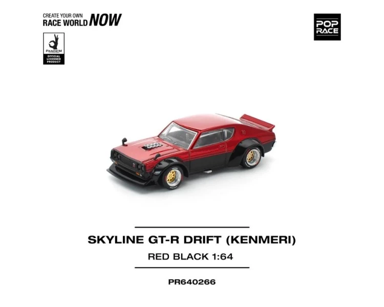 Pop Race Nissan Skyline GT-R Drift Kenmeri Red Black PR640266
