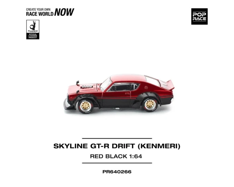 Pop Race Nissan Skyline GT-R Drift Kenmeri Red Black PR640266