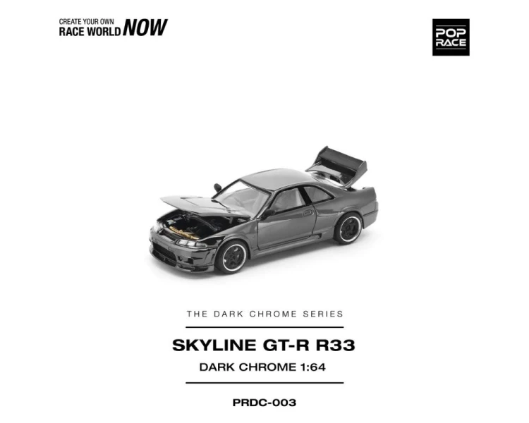 Pop Race Nissan Skyline R33 GT-R Dark Chrome PRDC003