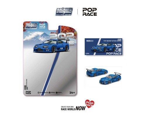 Pop Race Toyota Supra GT500 A80 Top Secret Blue PRE028