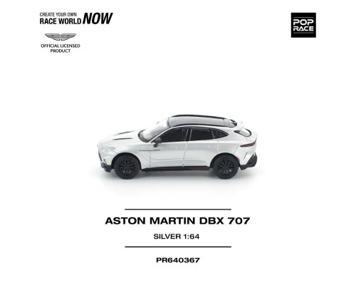 Pop Race Aston Martin DBX 707 Silver PR640367