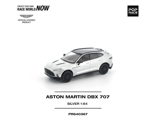 Pop Race Aston Martin DBX 707 Silver PR640367