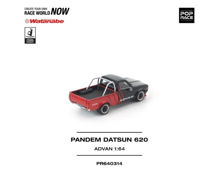 Pop Race Pandem Datsun 620 Advan Red Black PR640314