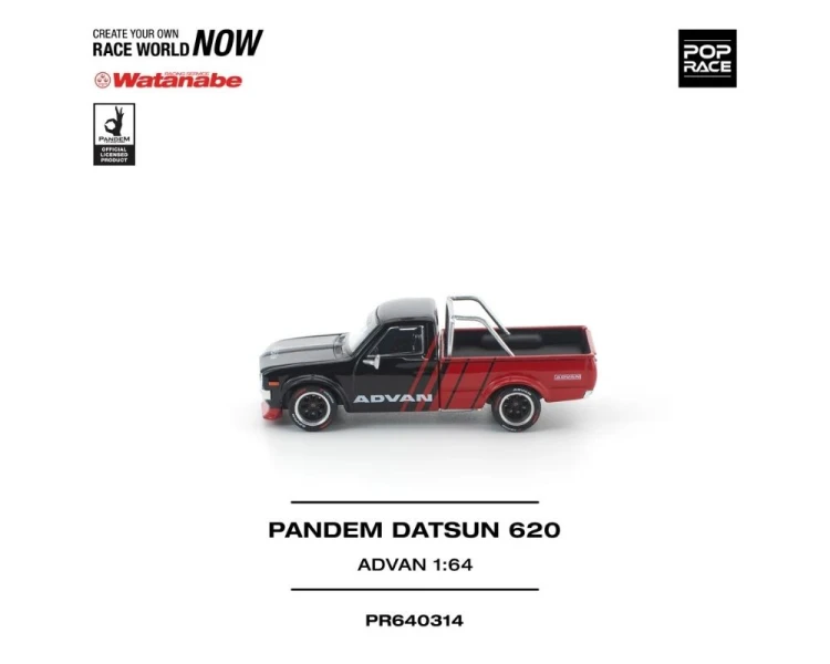 Pop Race Pandem Datsun 620 Advan Red Black PR640314