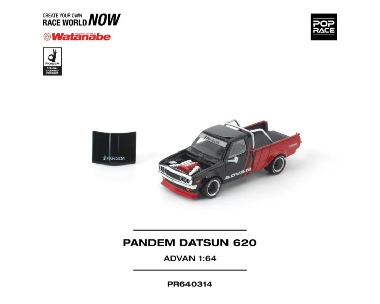 Pop Race Pandem Datsun 620 Advan Red Black PR640314