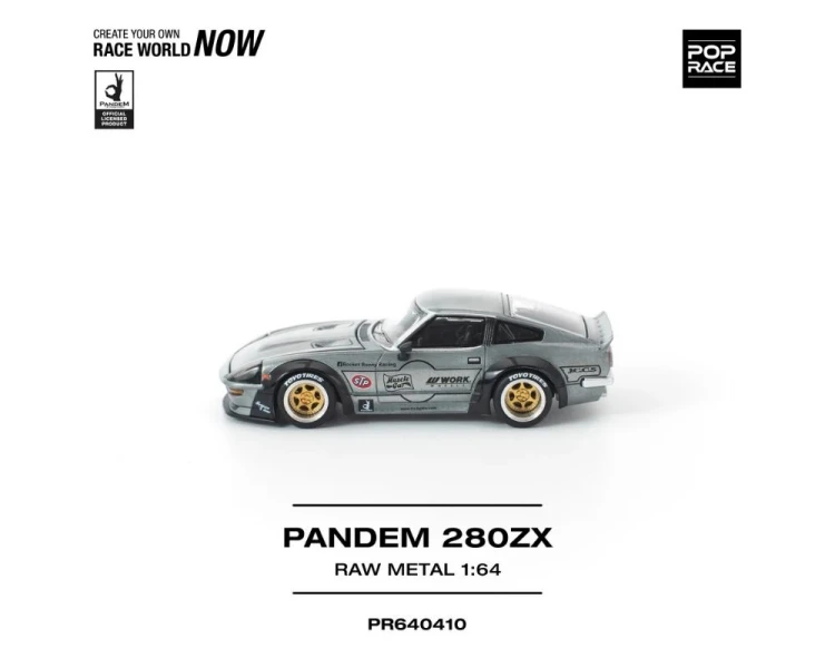 Pop Race Pandem Nissan 280 ZX Raw Metal PR640410