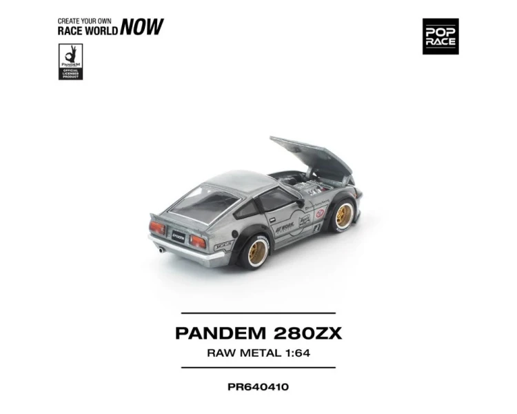 Pop Race Pandem Nissan 280 ZX Raw Metal PR640410